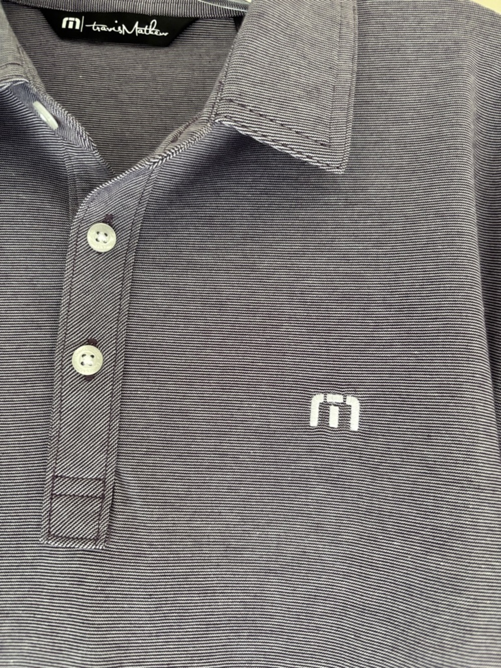 TRAVIS MATTHEW Men's Polo - Light Heather Purple Size Medium - Picture 5 of 6
